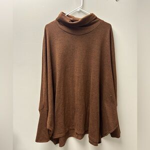 Women’s‎ Brown Cowl Neck Long Sleeve Top